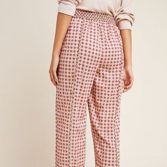 Anthropologie Doria Geometric Print Sleep Trouser Pants Women's Size XS - Picture 3 of 11